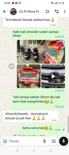 Testimonial Papan Bunga lebakgedong